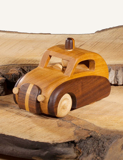 Handmade Wooden Police Car